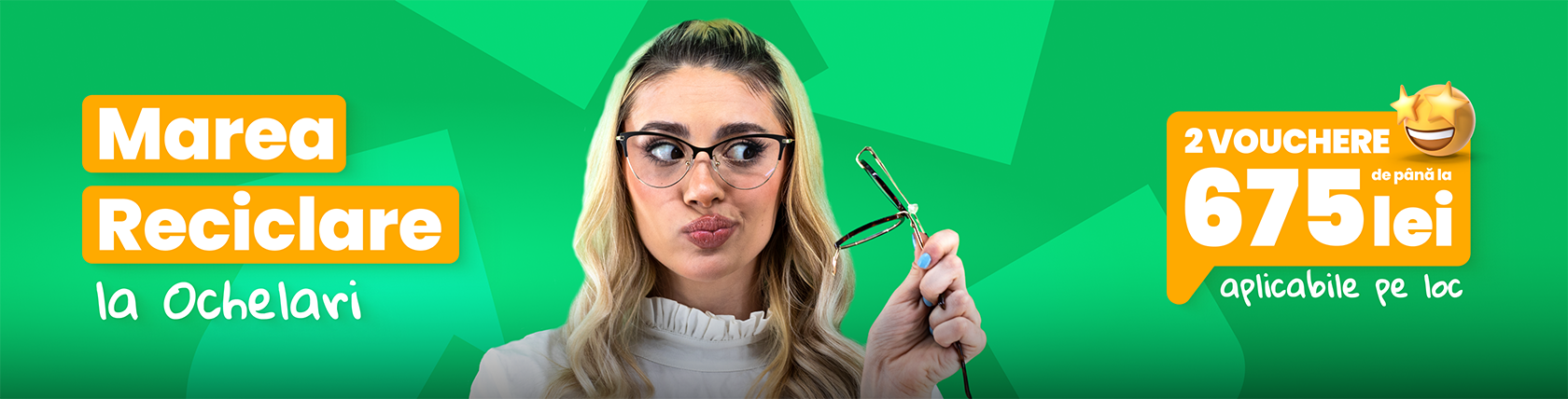 Banner Marea reciclare la ochelari