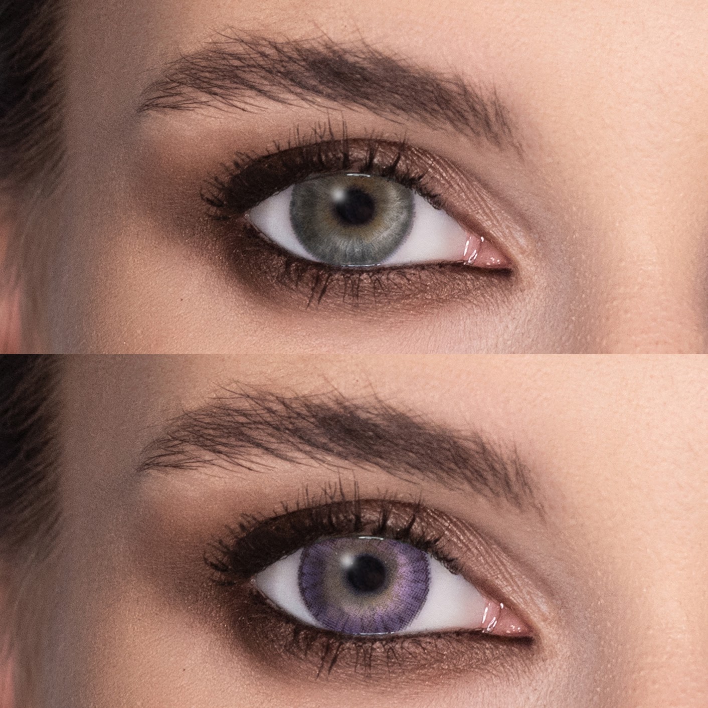 lentilele colorate violet de la FreshLook Colorblends