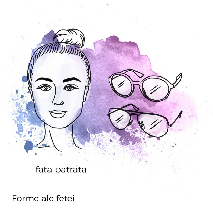 ochelari vedere fata patrata