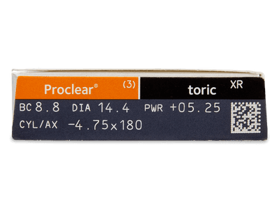 Proclear Toric XR (3 lentile) - Parametrii lentilei