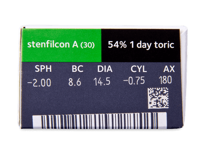 MyDay daily disposable toric (30 lentile) - Parametrii lentilei