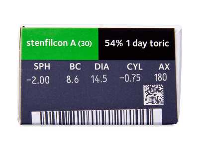 MyDay daily disposable toric (30 lenses) - Parametrii lentilei