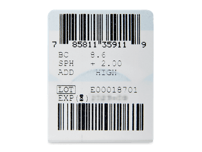 PureVision 2 for Presbyopia (3 lentile) - Parametrii lentilei