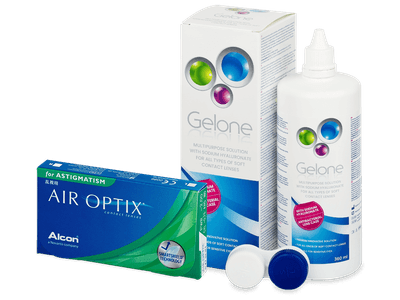 Air Optix for Astigmatism (6 lentile) + soluție Gelone 360 ml - Výhodný balíček