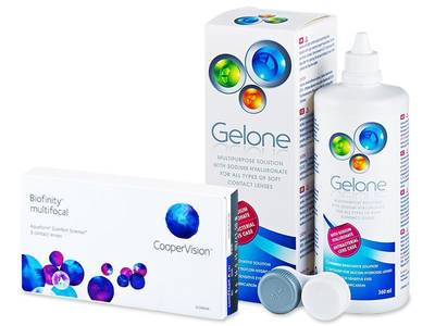 Biofinity Multifocal (6 lentile) + soluție Gelone 360 ml