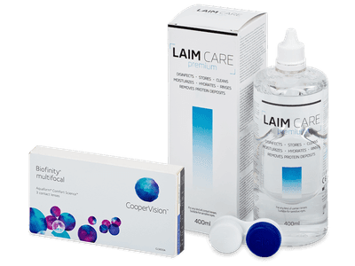 Biofinity Multifocal (3 lentile) + soluție Laim Care 400 ml
