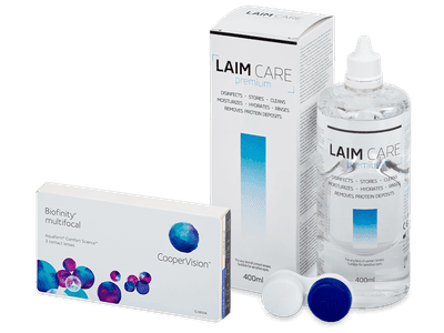 Biofinity Multifocal (3 lentile) + soluție Laim-Care 400 ml