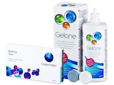 Biofinity Toric (3 lentile) + soluție Gelone 360 ml