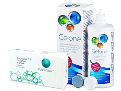 Biomedics 55 Evolution (6 lentile) + soluție Gelone 360 ml