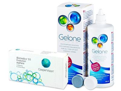 Biomedics 55 Evolution (6 lentile) + soluție Gelone 360 ml