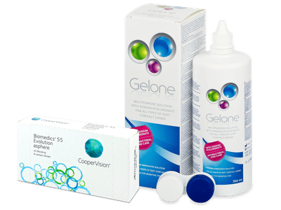Biomedics 55 Evolution (6 lentile) + soluție Gelone 360 ml