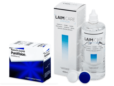 PureVision (6 lentile) + soluție Laim-Care 400 ml