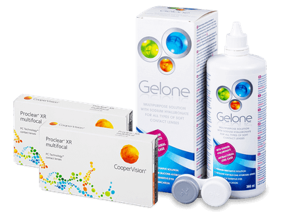 Proclear Multifocal XR (2x 3 lentile) + soluție Gelone 360 ml