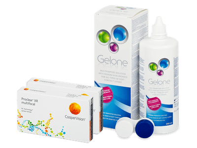 Proclear Multifocal XR (2x 3 lentile) + soluție Gelone 360 ml