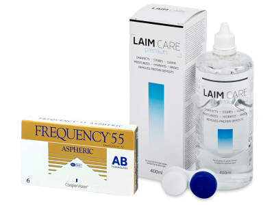 Frequency 55 Aspheric (6 lentile) + soluție Laim-Care 400 ml