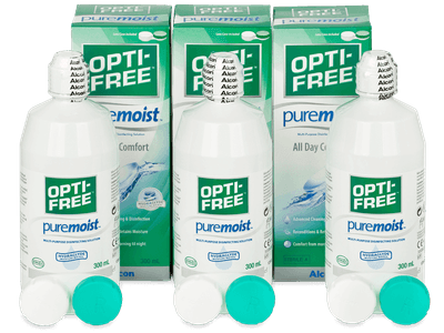 Soluție OPTI-FREE PureMoist 3x 300 ml - Pachete speciale cu 3 soluții