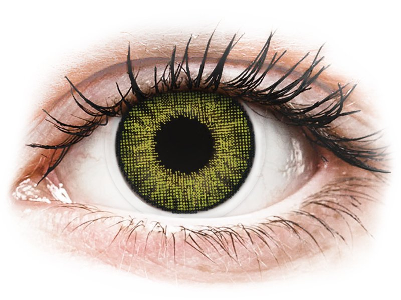 Lentile de contact colorate Air Optix Colors – Gemstone Green – cu dioptrie (2 lentile) Lentile colorate