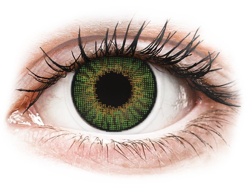 Lentile de contact colorate Air Optix Colors – Green – fără dioptrie (2 lentile) Air imagine teramed.ro