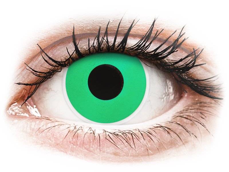 Lentile de contact colorate ColourVUE Crazy Lens – Emerald (Green) – fără dioptrie (2 lentile) colorate imagine noua