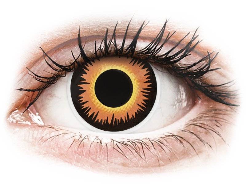 Lentile De Contact Colorate Colourvue Crazy Lens - Orange Werewolf - Fara Dioptrie (2 Lentile)