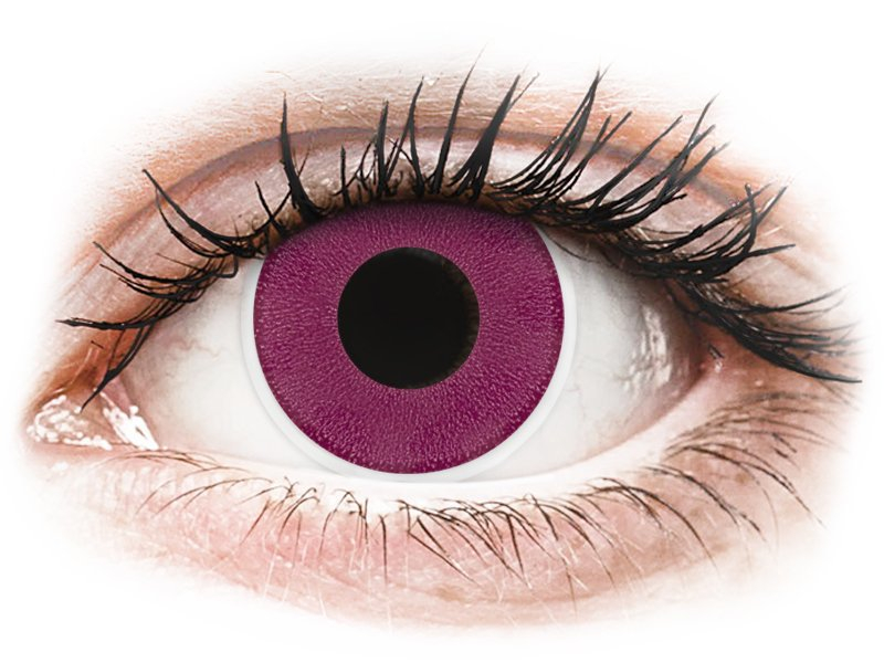 Lentile de contact colorate ColourVUE Crazy Lens – Purple – fără dioptrie (2 lentile) colorate imagine noua