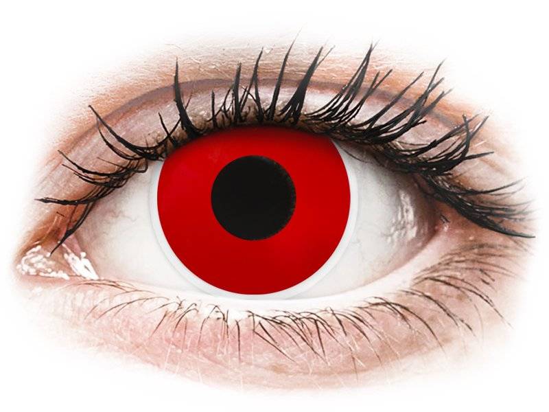 Lentile De Contact Colorate Colourvue Crazy Lens - Red Devil - Fara Dioptrie (2 Lentile)