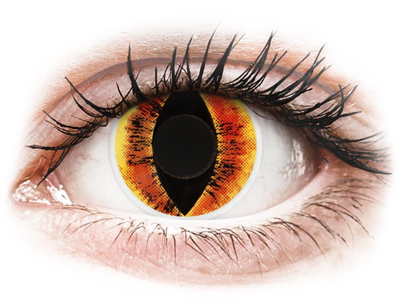 Lentile de contact colorate ColourVUE Crazy Lens – Saurons Eye – fără dioptrie (2 lentile) colorate imagine noua