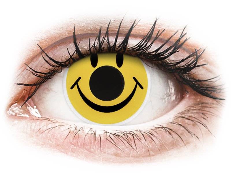 Lentile De Contact Colorate Colourvue Crazy Lens - Smiley - Fara Dioptrie (2 Lentile)