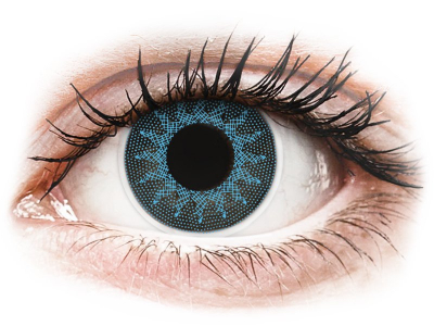 ColourVUE Crazy Lens - Solar Blue - fără dioptrie (2 lentile) - Lentile de contact colorate