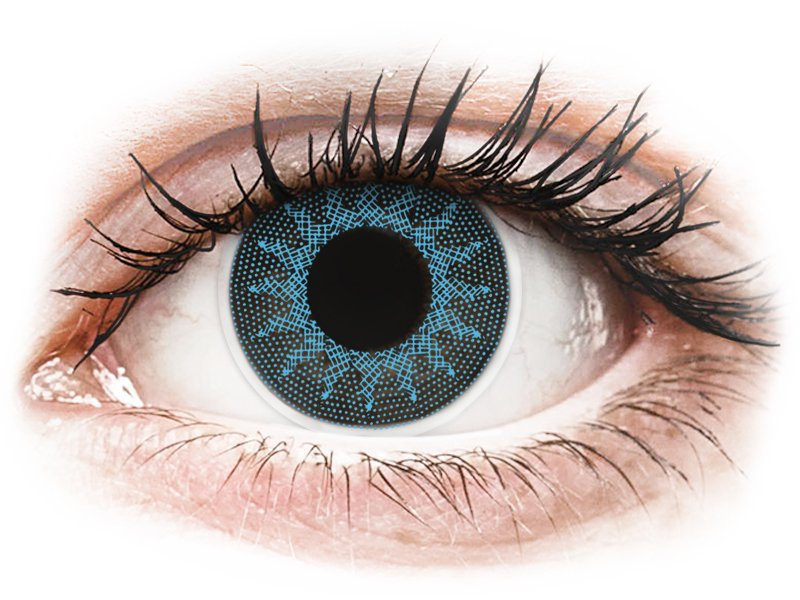 Lentile de contact colorate ColourVUE Crazy Lens – Solar Blue – fără dioptrie (2 lentile)