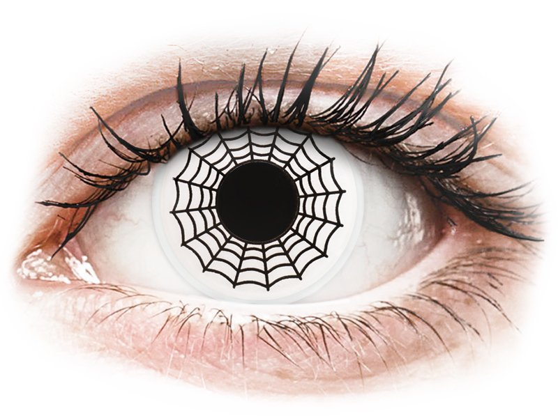 Lentile de contact colorate ColourVUE Crazy Lens – Spider – fără dioptrie (2 lentile) colorate imagine noua