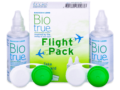 Soluție Biotrue 2 x 60 ml Flight Pack