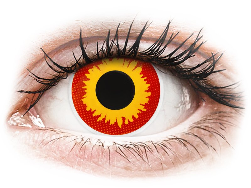 Lentile de contact colorate ColourVUE Crazy Lens – Wildfire – fără dioptrie (2 lentile) colorate imagine noua