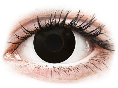 ColourVUE Crazy Lens - BlackOut - cu dioptrie (2 lentile) - Lentile de contact colorate