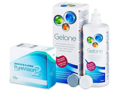 PureVision 2 (6 lentile) + soluție Gelone 360 ml