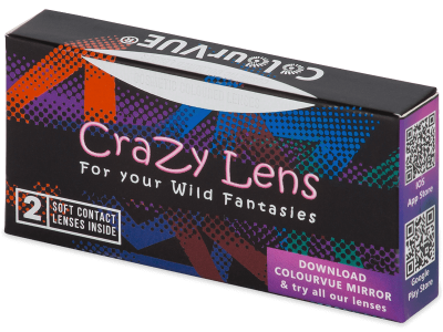 ColourVUE Crazy Lens - White Zombie - cu dioptrie (2 lentile) - Lentile de contact colorate