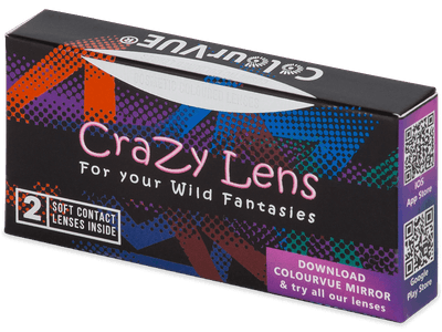 ColourVUE Crazy Lens - White Zombie - cu dioptrie (2 lentile) - Lentile de contact colorate