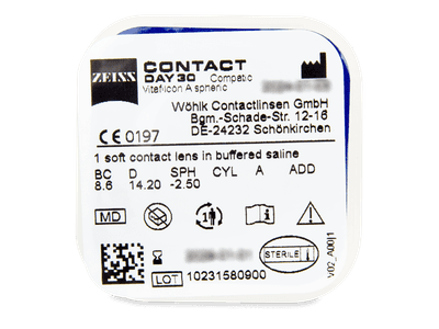 Carl Zeiss Contact Day 30 Compatic (6 lentile) - Vizualizare ambalaj