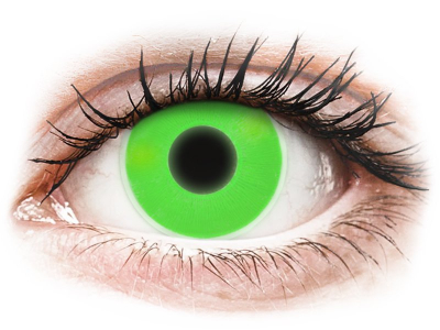 ColourVUE Crazy Glow Green - fără dioptrie (2 lentile) - Lentile de contact colorate