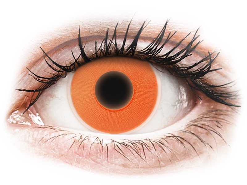 Lentile de contact colorate ColourVUE Crazy Glow Orange – fără dioptrie (2 lentile) (2 lentile) imagine noua