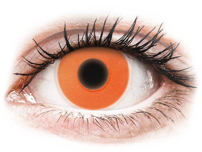 Lentile de contact colorate ColourVUE Crazy Glow Orange - fără dioptrie (2 lentile)