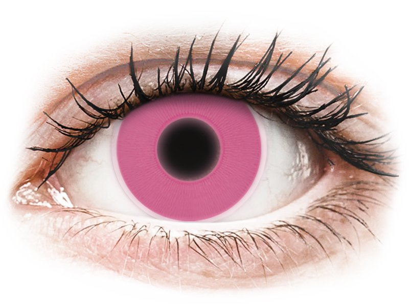 Lentile de contact colorate ColourVUE Crazy Glow Pink – fără dioptrie (2 lentile)