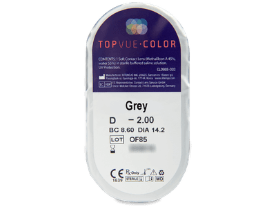 TopVue Color - Grey - cu dioptrie (2 lentile) - Vizualizare ambalaj