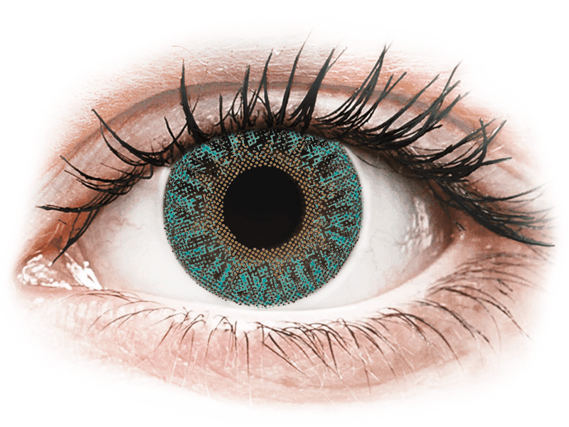 Lentile de contact colorate TopVue Color - Turquoise - cu dioptrie (2 lentile)