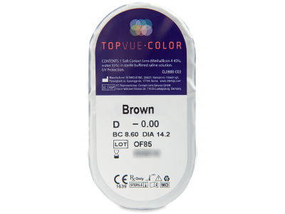 TopVue Color - Brown - fără dioptrie (2 lentile) - Vizualizare ambalaj