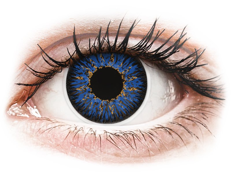 Lentile de contact colorate ColourVUE Glamour Blue – fără dioptrie (2 lentile) (2 lentile) imagine noua