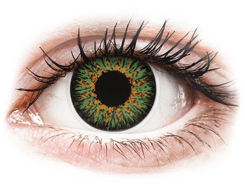 Lentile de contact colorate ColourVUE Glamour Green – cu dioptrie (2 lentile) (2 lentile) imagine noua
