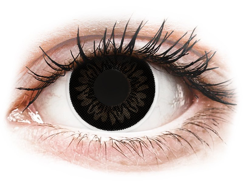 Lentile de contact colorate ColourVUE BigEyes Dolly Black – cu dioptrie (2 lentile) (2 lentile) imagine noua