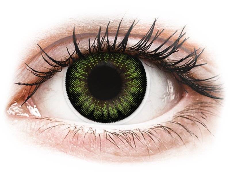 Lentile De Contact Colorate Colourvue Bigeyes Party Green - Fara Dioptrie (2 lentile)