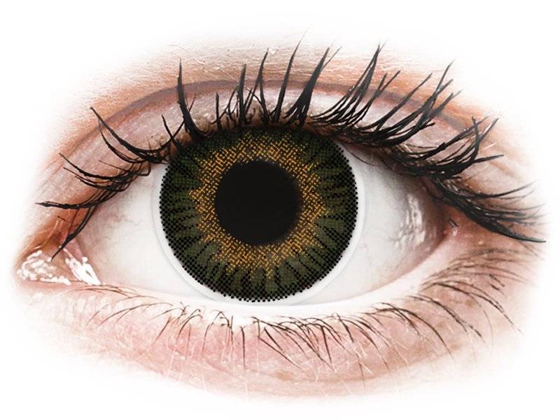 Lentile de contact colorate ColourVUE 3 Tones Green - cu dioptrie (2 lentile)